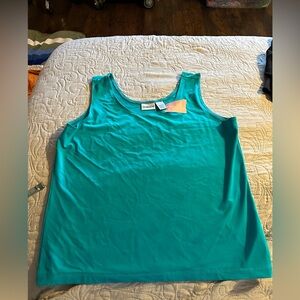Chico's Aqua Blue Knit Sleeveless Tank Top